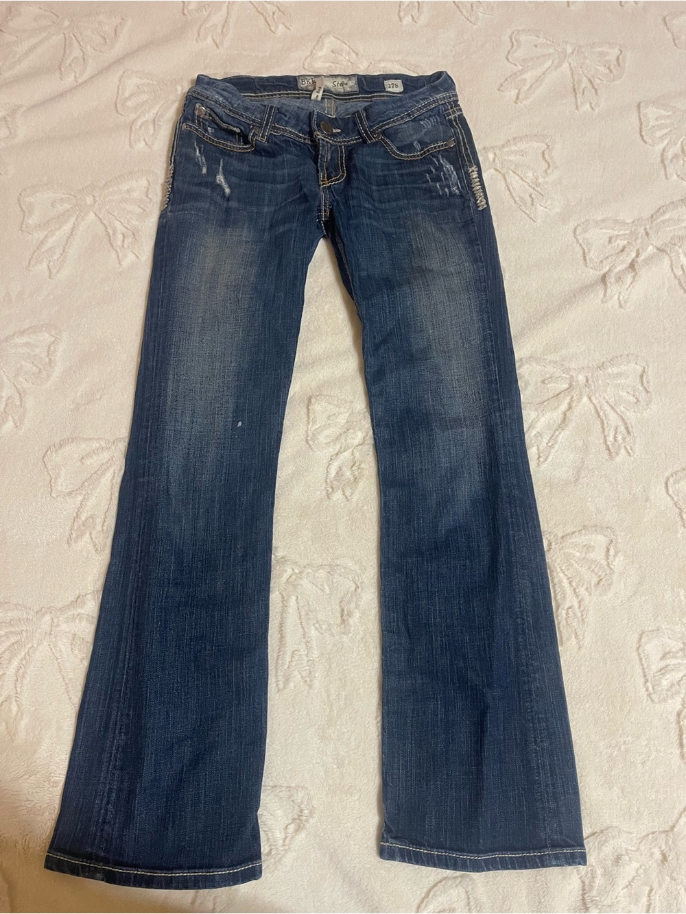 BKE Stella Women's Dark Blue Slim Boot Jeans size 27 short
